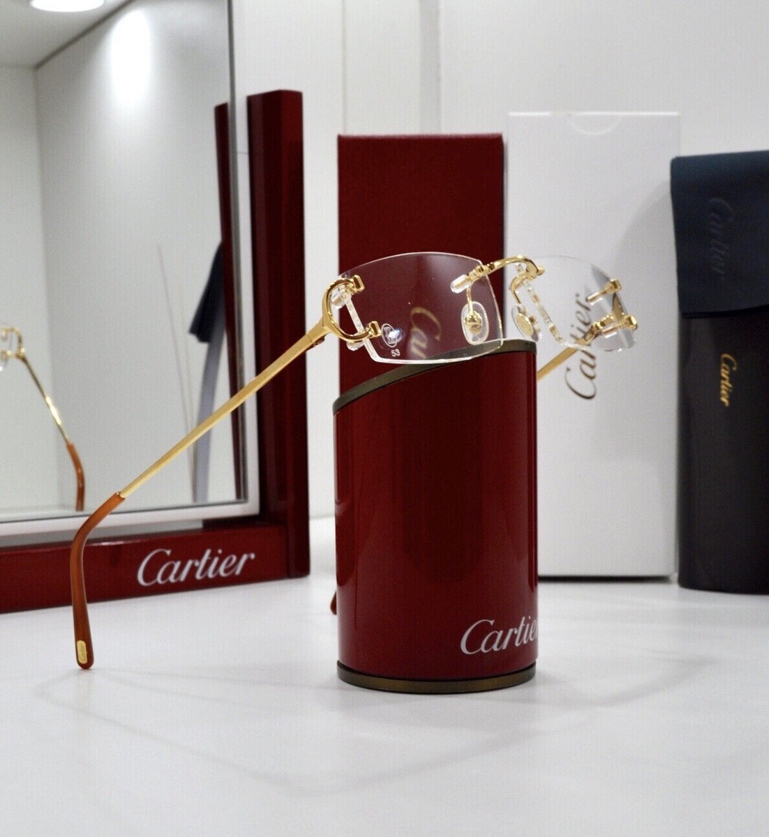 New Cartier CT00920 001 Eyeglasses Rimless Occhiali Gold New Cartier CT00920 001 Eyeglasses Rimless Occhiali Gold