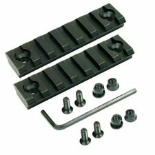 2 PCS Keymod 7 Slot Picatinny / Weaver Rail Haindgaurd 3" Rail Section Aluminum