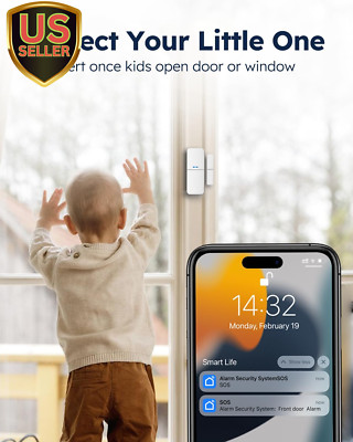 Alarm System for Home Security, Door Alarm Systems, App Alerts, 15Piece Kit, ...