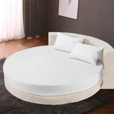 Premium Quality Round Bed Sheet Set Solid 1000 TC All Diameter & Color