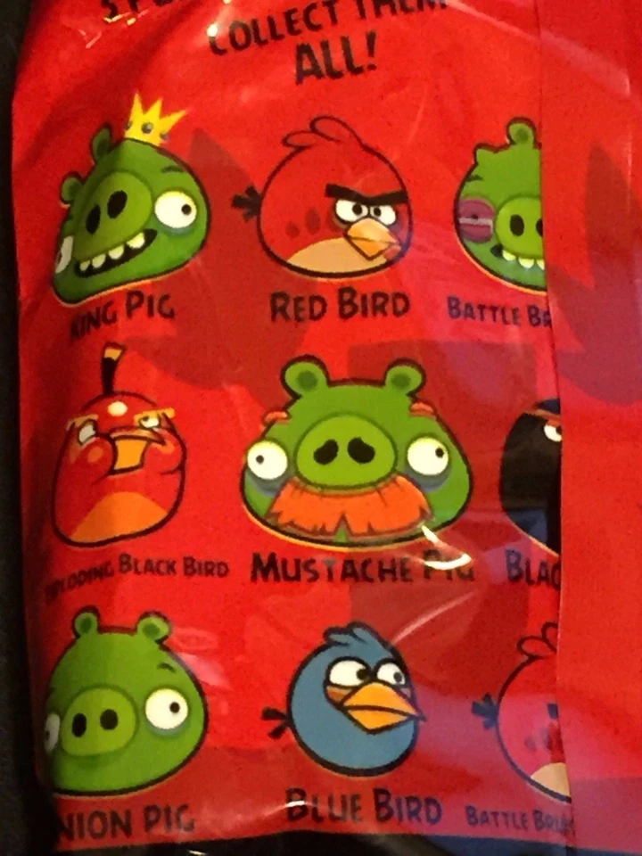 Angry Birds лот из 4 Eraseez головоломка ластик пакеты 3 персонажей в фольге упаковка! Новый - Изображение 4 из 4
