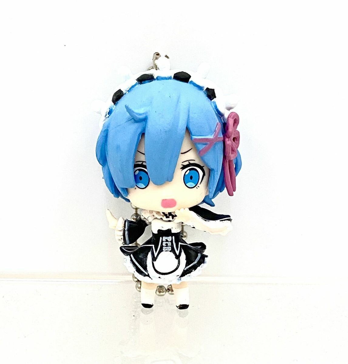 Re Zero Anime Cute Swing Mascot SD Mini Figure Keychain Charm Rem