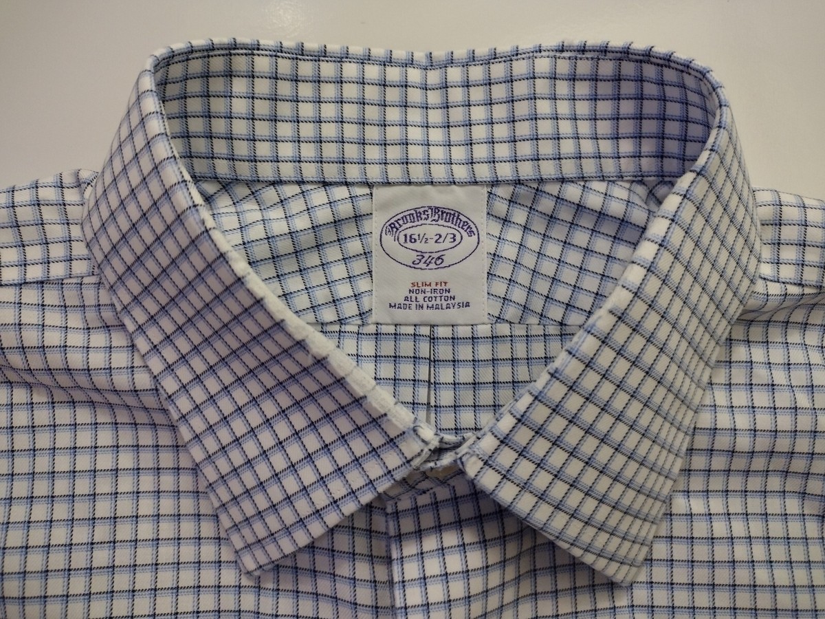 Brooks Brothers 346 Button Up Long Sleeve Polo Shirt Slim Fit 
