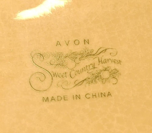 Avon Sweet Country Harvest Spoon Rest Ceramic Cream Color Fruit Pattern - Picture 3 of 3
