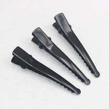 50 Black Prong Alligator Hair Clips 45mm with Teeth Bows Hair Accessories