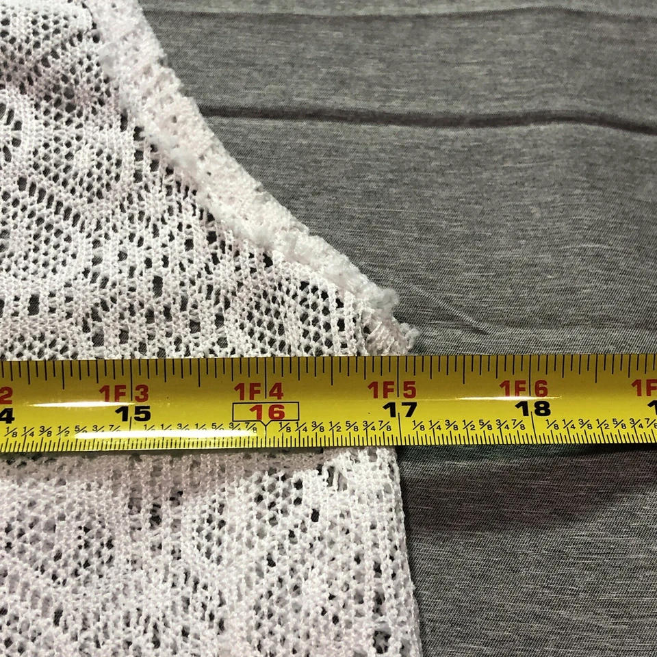 Junior Womens Tank Top Bikini Cover Up M Sheer Laced Floral Boho Beach Vacation - Image 4 of 4