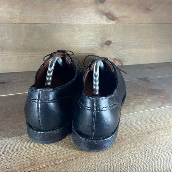 allen edmonds lasalle mens size 10 shoes black leather comfort dress up oxfords Mens Allen Edmonds LaSalle Black Leather Split Toe Oxford  main image 4