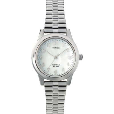 Timex Dress Expansion Watch Womens Silver Mother of Pearl Indiglo T2M826WX Timex T2M826 Women main image 2