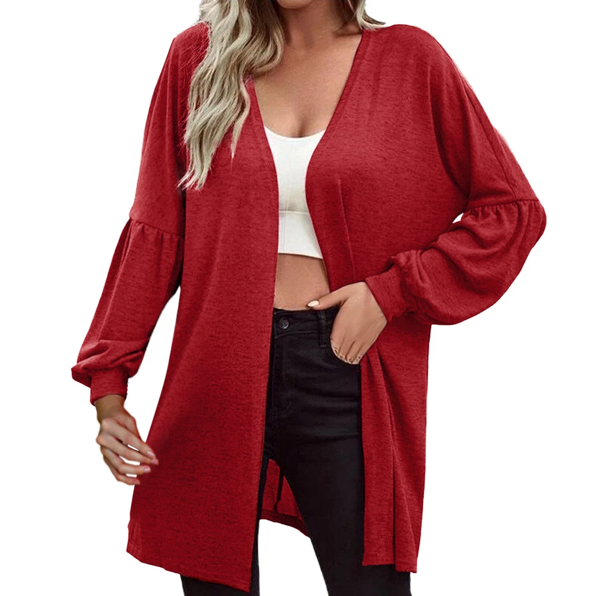 Lightweight Summer Cardigan Womens Casual Open Front Knit Cardigans Long  Sleeve | eBay