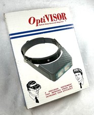 Donegan DA-3 OptiVisor Headband Magnifier Blue W/ Box  Manual Vintage 1991