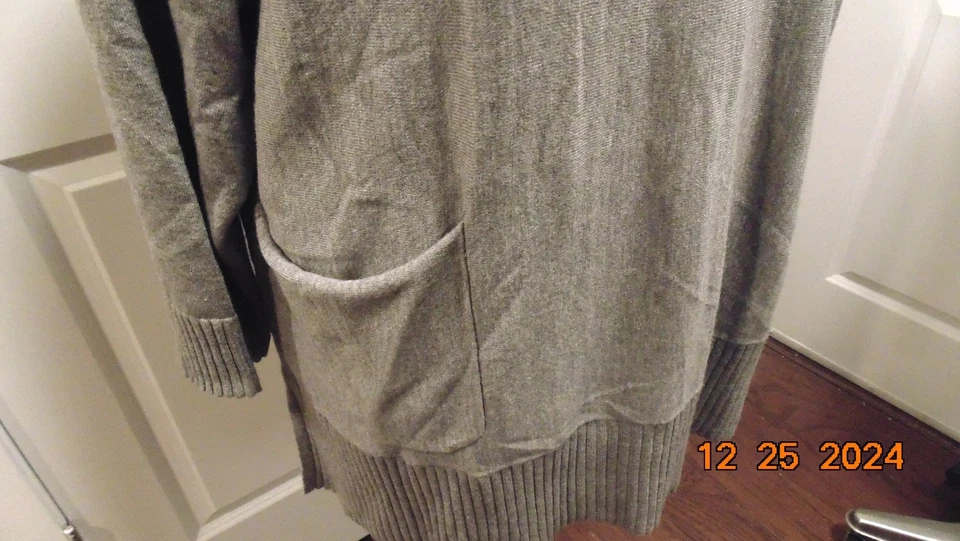 Suéter túnica top Kate & Mallory cuello en V aberturas laterales bolsillos manga larga mujeres 3X Foto 2 de 4