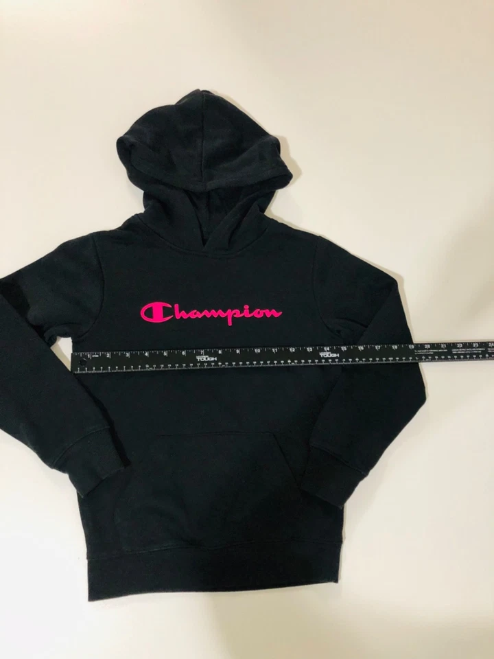 Champion Athletic Negro Juvenil Niños Pullover-Sudadera con Capucha Talla (7/8) Rosa Logo Foto 2 de 4