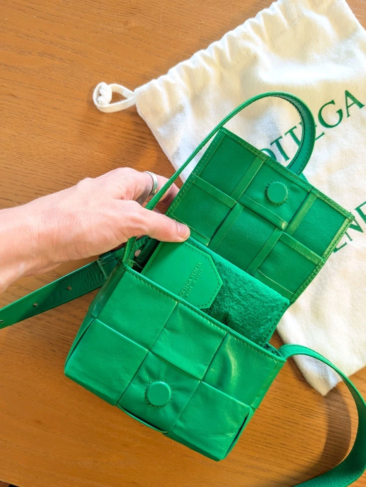 Bottega Veneta — Bottega Veneta Bag Cassette Mini Candy Bag Calf Leather In Parakeet Green