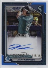 2024 Bowman Chrome Mega Box Prospect Mojo Blue Refractor Jonny Farmelo Auto 15xk