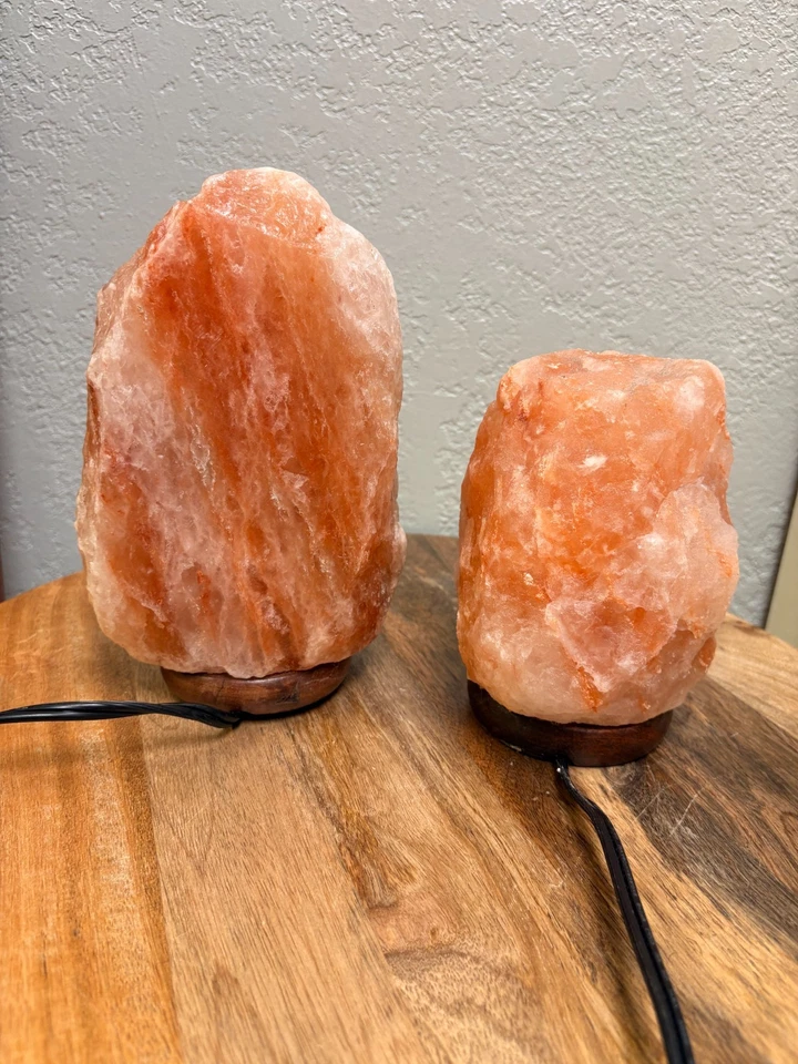 JUEGO DE DOS CRISTALES DE LÁMPARA DE SAL DEL HIMALAYA Foto 2 de 4