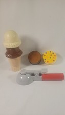 Melissa And Doug Scoop With Ice Cream And Wooden Cone Cookie Sandwiches