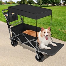 Large Dog Stroller for Medium Dogs,Older Wagon Black with sunshade
