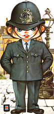 AK  Großformat 100x210 mm  - England - Polizei  bzw.  Bobby - Printed in Spanien