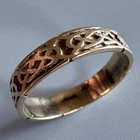 9ct Yellow Gold 375 Celtic Knot Wedding Band Ring 4.6mm Size Q Fully Hallmarked