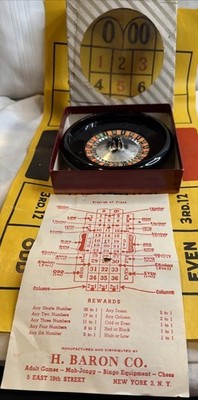 H Baron Co Roulette Game Set In The Original Box With Inserts