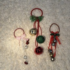 Lot Of 3 Jingle Bell Door Hangers 2-11  1-16  Red Green Silver Gold