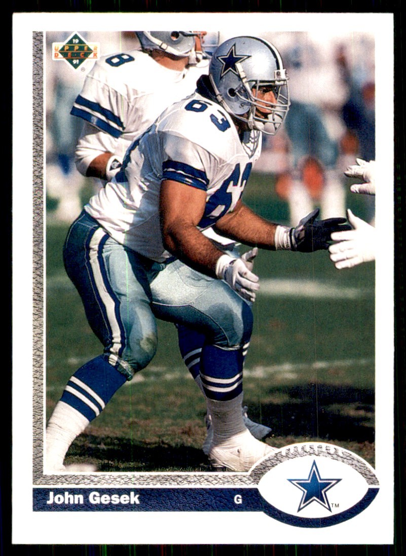 1991 Upper Deck John Gesek RC Dallas Cowboys #39