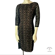 Anne Klein Illusion Lace Bodycon Dress Sz 2 - bandage, sheath, pencil