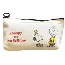 Snoopy Charlie Brown Makeup Bag Cosmetic Travel Bag Pencil Case Canvas