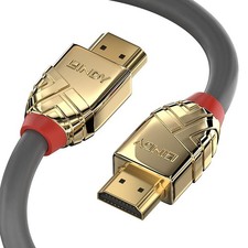 Lindy 2m High Speed HDMI Cable, Gold Line, Premium Design, Gold Plated, Ethernet