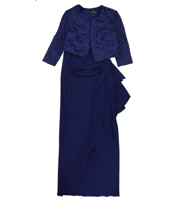 Alex Evenings Mujer Encaje 2PC Vestido, Azul, 6 - Imagen 1 de 2