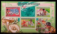GUINEA - NH MINISHEET OF 2006 - SCOUTS - MUSHROOMS - MINERALS - (DLM34)