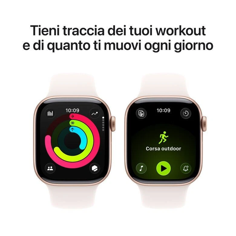Apple Watch Series 11 GPS 42mm Cassa Alluminio Oro Rosa con Band Rosa Fard - S/M - Immagine 2 di 4
