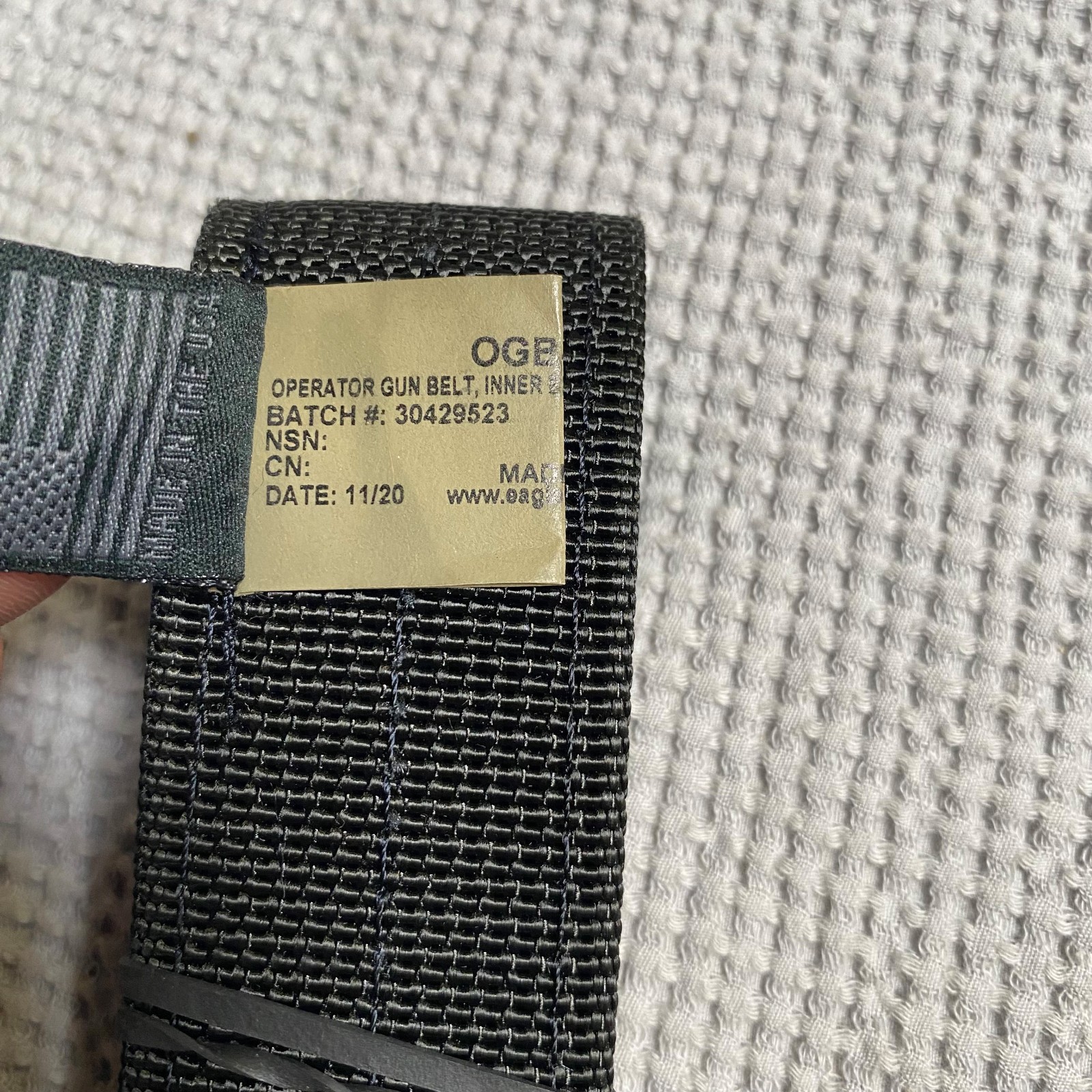 Eagle Industries Operator Gun Belt OGB Inner Belt Black - LARGE 39-44"