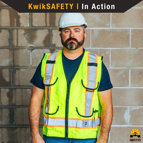 Gilet di sicurezza con colletto imbottito e tasca tablet - attrezzatura compatibile ANSI OSHA - Foto 7 di 7