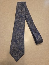 Jos A Bank Signature Collection Silk Tie Grey Navy Floral