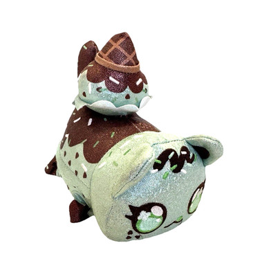 Aphmau Ice Cream MeeMeow Cat Plush, 6'', Kim Cat, Mint Ice Cream FREE SHIPPING