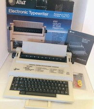 AT&T SureSpell Portable Electric Typewriter w/ Manual, Keyboard Cover, Handle thumbnail