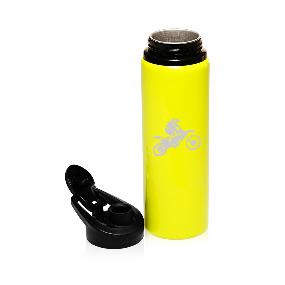 25oz Aluminum Sports Water Bottle Travel Canteen Dirt MX Bike Rider