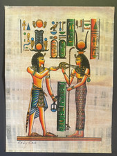Genuine Egyptian Hathor-Goddess Papyrus painting