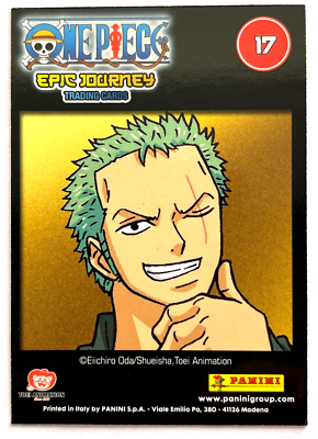 2022 ONE PIECE Epic Journey Panini Card #017 RORONOA ZORO Italy
