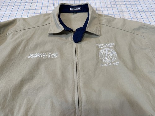 Vintage King Louie Harrington Bomber Jacket Size XL Tan Union USA 90s Scooby Doo - Picture 3 of 17
