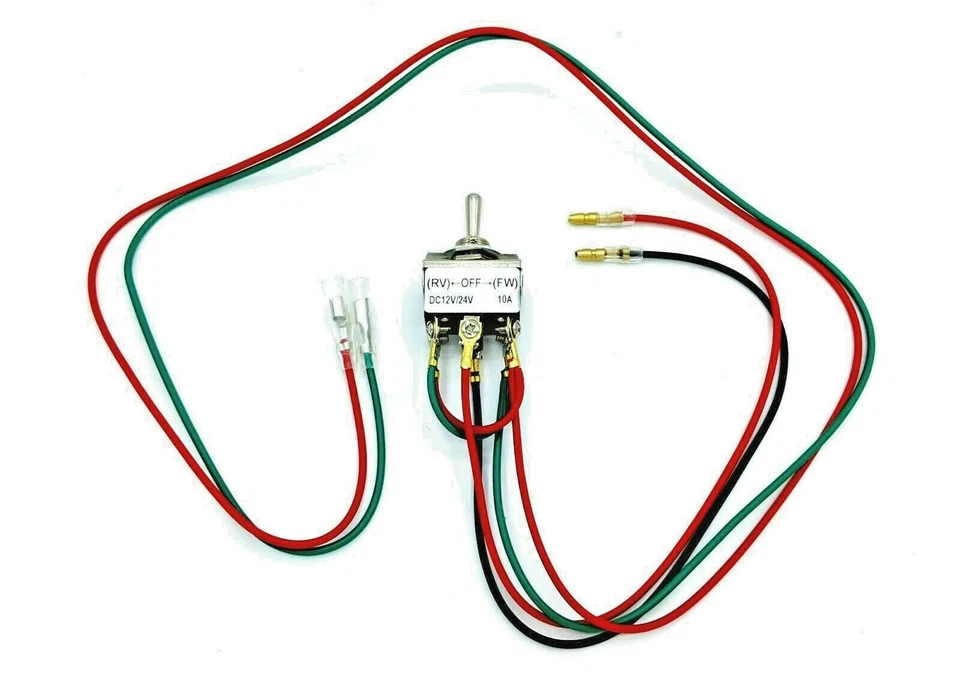 Momentary Spring-back Action Pre-wired DPDT Switch for Reverse Forward Functions