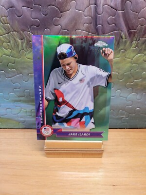 2024 Topps Chrome US Olympic Jake Ilardi #81 Aqua Refractor /199 