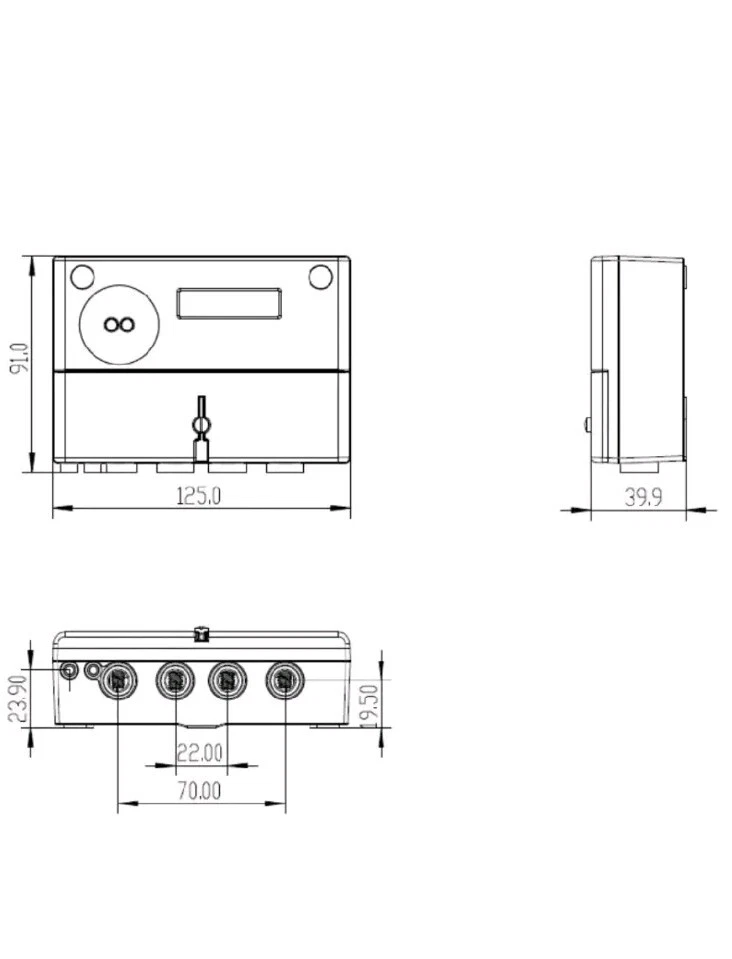 Emlite Single Phase Digital kWh Meter 100A Direction Connection - ECA2-MID - Image 2 of 2