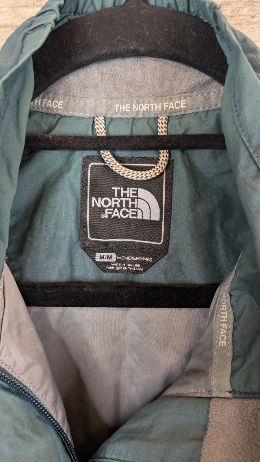 North Face Utility Jacket Womens Medium Petrol Blue Biker Style Zips Slim Fit  thumbnail 11