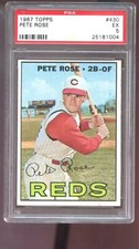 1967 Topps #430 Pete Rose Cincinnati Reds PSA 5 Graded Baseball Card MLB