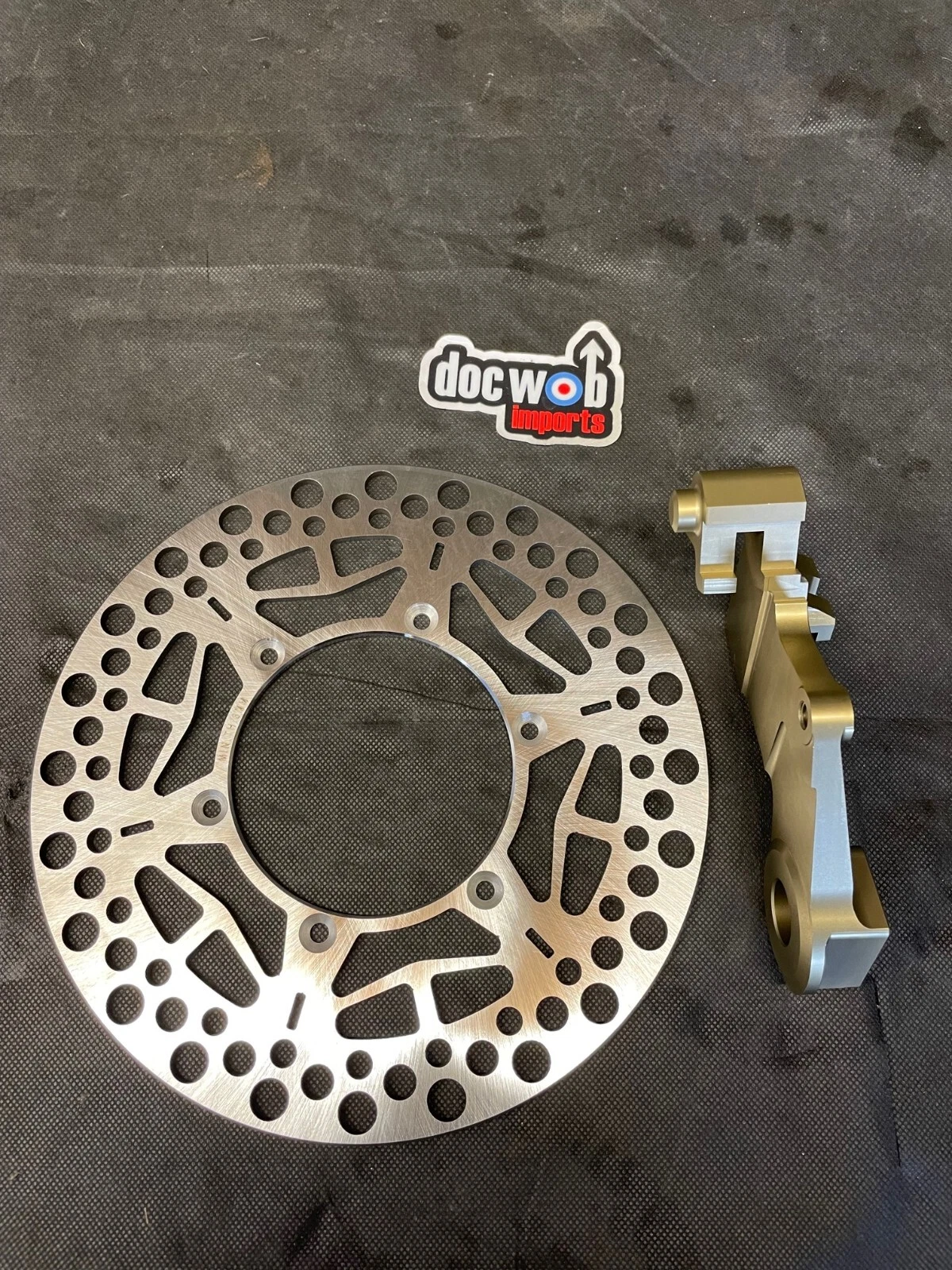 Kawasaki KX250 1998 Doc Wob 240mm oversize KHI rear brake disc and carrier kit