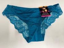 Maidenform Comfort Devotion Lace Back Tanga Panty -Blue - Size 5 - New