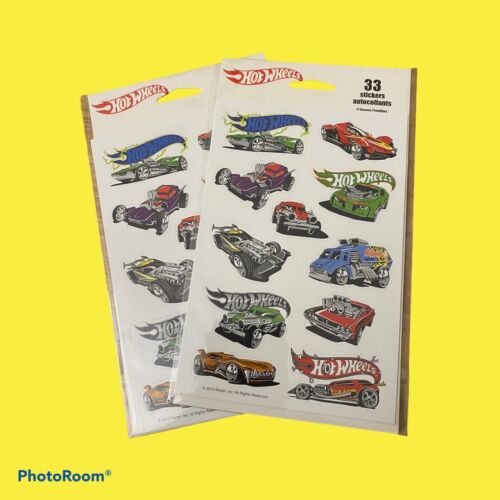 2 Set Hot Wheels Stickers 33 Per Pack 2012 Discontinue Item 66 Stickers Total - 第 1/4 張圖片