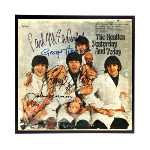 Choose any 3. Beatles Autographed FRAMED Album Cover Reprints. - Picture 1 of 23